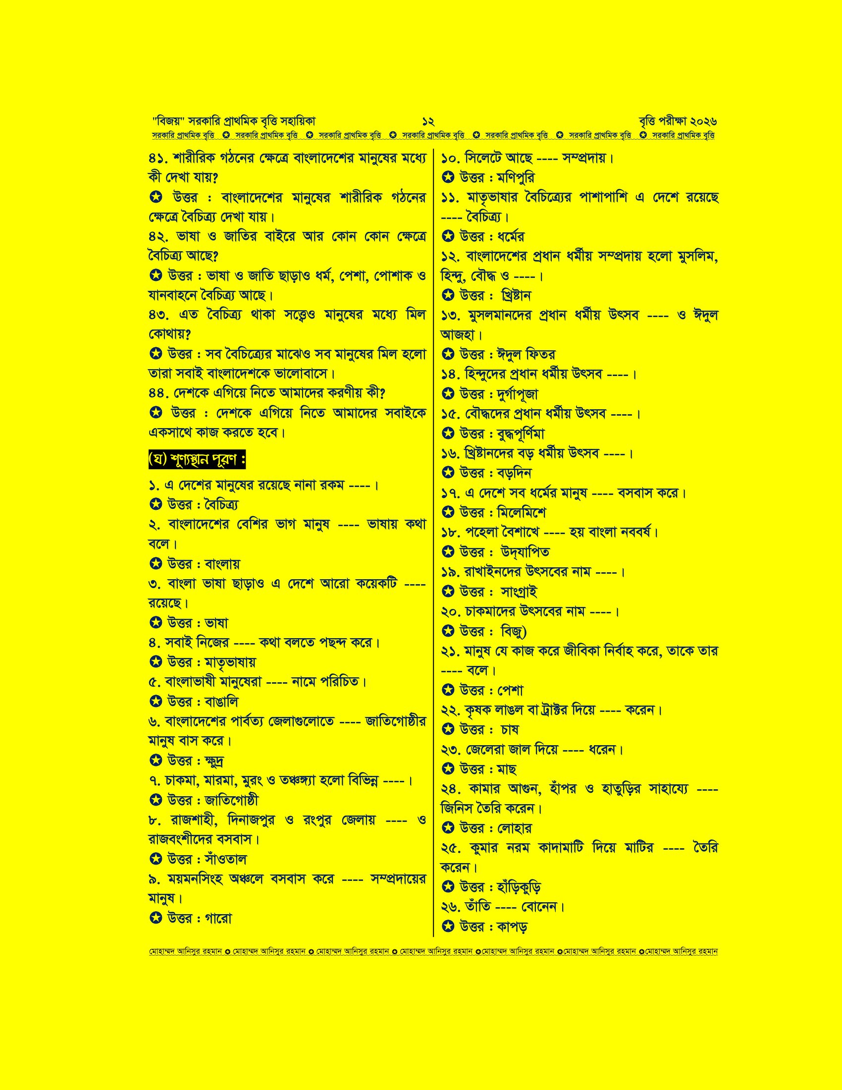 সরকারি প্রাথমিক বৃত্তি সহায়িকা "বিজয়" preview 13